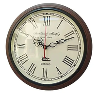 Horloge murale à pendule allemande vintage en bois, mouvement à quartz, cadran 3D, aiguilles blanches, pour salon – Meilleure vente