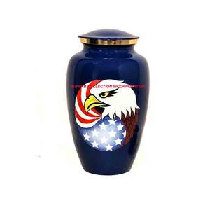 Urnas de cremación multicolores Rojas Urna de cenizas humanas para adultos de metal - Product Image 2