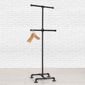 Space-Saving Metal Double Tier Standing Clothes Organizer for Wardrobe Balcony Kitchen-GQA68031 - Product Image 2