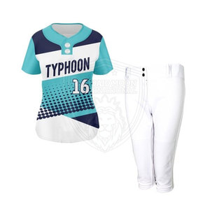 Uniforme athlétique de softball pour femmes avec col en V et manches courtes Uniforme de softball pour femmes avec évacuation de l'humidité - Product Image 3