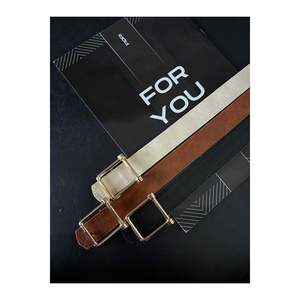 Ceinture carrée pour femme, ceinture pour pantalon, ceinture pour veste, ceinture pour robe - Noir-brun-beige - Product Image 3