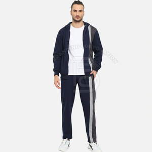 Survêtement Pour Hommes Budget Friendly Survêtements Logo Personnalisé En Gros Formation 2 Pièces Fermeture Éclair Style Ensemble - Product Image 6