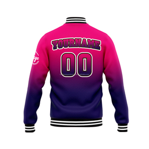 Custom Collegiate Sports Wool Varsity <b>Jacket</b> with Stand Collar & Front Embroidered Logo Windproof Breathable <b>Summer</b> MCACVJ-119 - Product Image 3