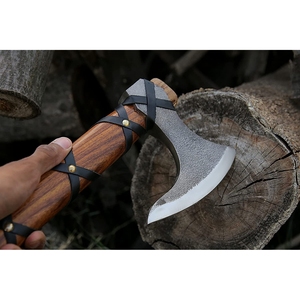 Hacha vikinga de acero al carbono de nuevo diseño de alta calidad para la venta hachas de acero al carbono para exteriores personalizadas de acero al carbono para exteriores - Product Image 2