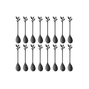 Cuillères à café et à glace en acier inoxydable avec logo personnalisé en gros Matériau en acier à manche court en miroir - Product Image 2