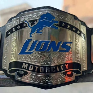 เข็มขัดแชมป์ดีทรอยต์ไลออนส์สำหรับผู้ใหญ่ ผลิตใหม่จากสังกะสี 2 มม. 4 มม. - Product Image 1