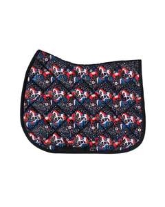 Polo Horse Design Sublimación Sillín Manta Dressage Jumping Style con forro de tela Relleno de algodón para deportes ecuestres - Product Image 5