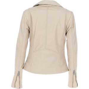 Veste d'hiver en cuir véritable tendance pour femmes, col rabattu, manches longues, coupe-vent, imperméable, respirante - Product Image 3