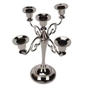 เชิงเทียนอะลูมิเนียม 5 แขน สำหรับตกแต่งบ้าน วางบนโต๊ะ เหมาะสำหรับคริสต์มาส งานแต่งงาน วันเกิด และอีสเตอร์ ขายส่ง - Product Image 2