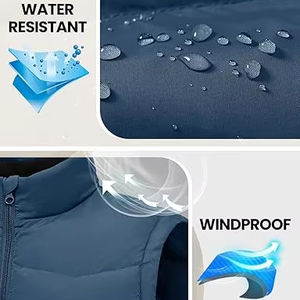 Venta Directa de Fábrica, Chaleco Acolchado con Cierre y Cuello en V, Personalizable, Transpirable, de Alta Calidad, para Hombre, Invierno, Casual - Product Image 1