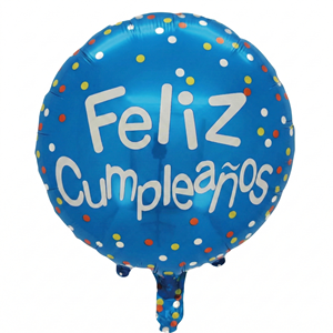 Globo Redondo de Aluminio de 45cm/18in para Decoración de Fiestas de Cumpleaños, Venta al Por Mayor España - Product Image 1