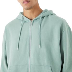 Prime Quality 500 GSM Plain Zip Up Hommes Sweat À Capuche Cordon Surdimensionné Boxy Fit Zipper Hoodies Pour Hommes Logo Personnalisé Unisexe À Capuche - Product Image 4