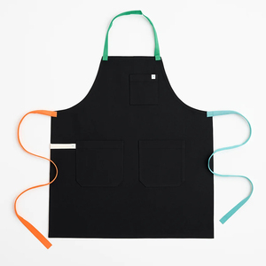 Delantal de Lona Rojo sin Mangas con Múltiples Bolsillos, Resistente al Agua, para Cocina, Uso Diario, Estilo Simple, Tejido - Product Image 4