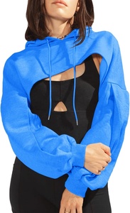 300 500 Gsm coton lourd sweat à capuche surdimensionné Logo personnalisé transfert de chaleur bouffée impression sweats à capuche pour femmes - Product Image 3