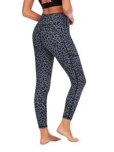 Slimfit femmes confortable élégant Yoga Gym Leggings taille haute actif pantalon trou extensible doux respirant solide motif mi - Product Image 2
