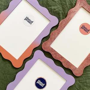 Cadre photo festonné en laque faite à la main de haute qualité finition brillante cadre d'art décoratif pour salon ou chambre à coucher - Product Image 3