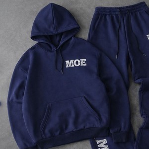 Conjunto Deportivo Personalizado al por Mayor para Hombre, Sudadera con Capucha Azul Marino, Pantalones Deportivos de Felpa, Logotipo Personalizado, Ropa Casual Urbana, Proveedor OEM, EE. UU. - Product Image 5