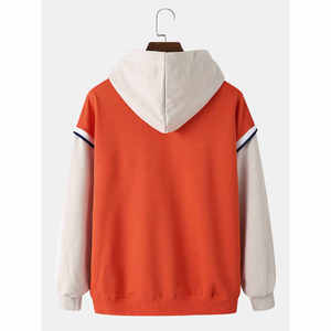 Personnalisé Hiver Nouvelle Mode À Capuche Casual Sweat À Capuche Patchwork Couleur Hommes À Capuche Plus Polaire Ensemble 2026 Hot Design hoodies - Product Image 6