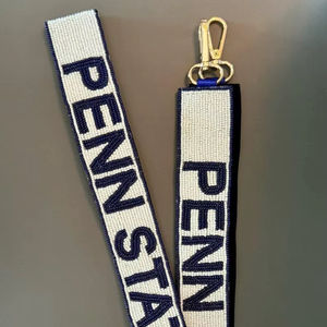 Sangle de sac en perles de luxe, broderie à la main, motif à carreaux, perles de verre blanches et noires, accessoires en provenance d'Inde - Product Image 1