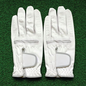 Meilleur gant de golf en cuir de mouton avec logo personnalisé pour main gauche en cuir véritable respirant avec poignées blanches Accessoire de sport - Product Image 6