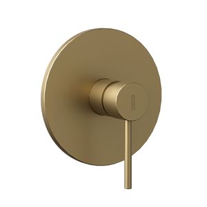 Single-Lever Matt Gold <b>Bathroom</b> <b>Faucet</b> <b>Accessory</b> with Jazz Series Install Box System Built-In 1-Way Shower Mixer Handle Design - Product Image 1
