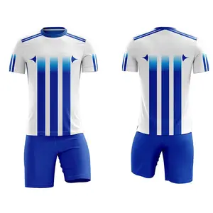 Camiseta de equipe sublimada com logotipo personalizado, kits de treinamento, shorts, conjuntos completos de uniformes, camisas de futebol, roupas de futebol para homens