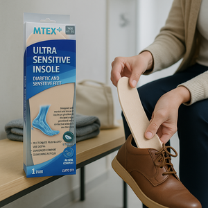 Bantalan dalam sepatu sensitif diabetes, busa memori nyaman mendukung Premium Malaysia Sol dalam ortopedi - Product Image 1