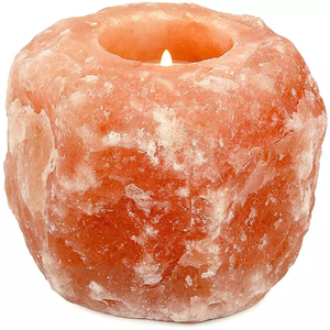 Supports de bougies chauffe-plat faits à la main en matériaux organiques écologiques, cristal naturel rose, 1-2 KG, IMPEX PAKISTAN - Product Image 1