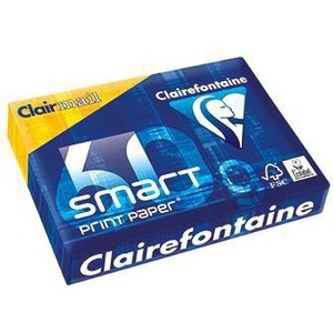 กระดาษถ่ายเอกสาร Clairefontaine Clairmail Smart Copy DIN A4 60 แกรม ปราศจากคลอรีน ฟอกขาว ไม่มีส่วนผสมของไม้ สีขาวสว่าง 500 แผ่น - Product Image 1