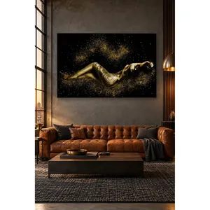 Fida Woman Reclining in Gold Dust Canvas Print - Product Image 5