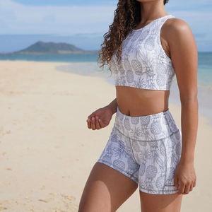 Short de yoga imprimé ananas fruits taille haute pour femmes respirant extensible sport course contrôle du ventre vêtements de fitness pour femmes - Product Image 2