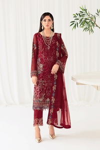 2024 haut marque Collection haute qualité en mousseline de soie tissu dames ethnique Salwar Kameez robe dernière fête porter costume n femmes pakistanaises - Product Image 2