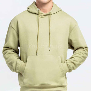 Sudadera con Capucha para Hombre, 100% Algodón, 450GSM, Diseño Sólido, Corte Recortado, Hombros Caídos, Logotipo Personalizado OEM - Product Image 1