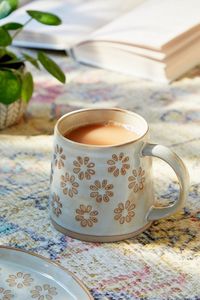 Glossy Bone China <b>Mug</b> with Solid Pattern and Rim <b>Large</b> Capacity & Portable for Breakfast Beverages or Shelf Display - Product Image 3