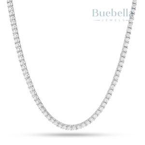 Collier Tennis Hiphop en Argent Sterling 925 Plaqué Or 14K avec Moissanite Ronde Brillante de Haute Qualité, Vente Chaude - Product Image 5