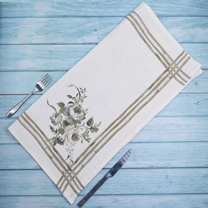 ผ้าเช็ดปากผ้าลินิน100% ทรงสี่เหลี่ยมแบบแฮนด์เมดใช้แล้วทิ้งสำหรับงานปาร์ตี้ค็อกเทลพิมพ์สีอ่อนนำมาใช้ใหม่ได้ - Product Image 3