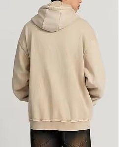 Qualité supérieure 500gsm sweat à capuche lourd coton polaire tissu personnalisé goutte épaule sweat à capuche vierge pour hommes avec la meilleure qualité - Product Image 2