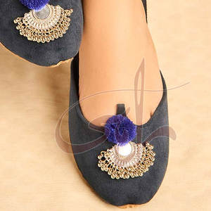 Zapatos Khussa Hechos a Mano para Mujer, Antideslizantes, Color Azul Oscuro, Cuero Genuino de Alta Calidad, Forro de Terciopelo, Diseño de Moda para Todas las Temporadas - Product Image 5