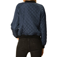 Veste bomber pour femme de haute qualité, en laine, tissu tricoté, logo personnalisé, coupe-vent, matelassée