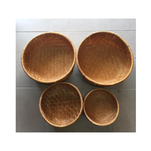 La mejor venta de cestas de bambú natural artesanal vietnamita con variedad de tamaños de cesta de bambú a granel de Vietnam - Product Image 2