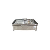 Ensemble de plats chauds électriques en acier inoxydable pour buffet, restaurant, hôtel, chauffe-plats de luxe, armoire rectangulaire pour plats chauds