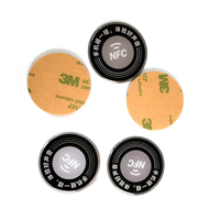 Étiquettes NFC en époxy personnalisées OEM ODM EM4305 2024, autocollants RFID sans contact pour cartes de visite, bandes magnétiques étanches pour hôtels