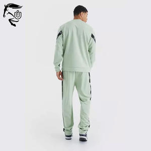 OEM ODM Sweat-shirt et survêtement en coton de haute qualité pour hommes, pantalons de survêtement d'hiver à rayures latérales imprimées avec logo - Product Image 6