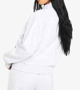 Jersey de lana de algodón con logotipo personalizado de estilo callejero para mujer, sudadera de gran tamaño, cómoda - Product Image 5