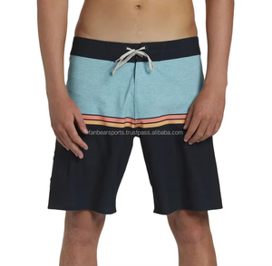 Shorts de bain pour hommes, respirants, imprimés, personnalisés, couleur unie, élégants, avec cordon de serrage, en polyester. - Product Image 4