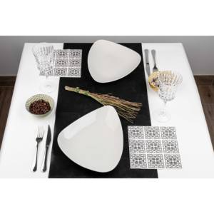 Serviettes imprimées Azulejo noires 40x40cm, Bambutex Naturel, 600 pièces, B2B - Product Image 4