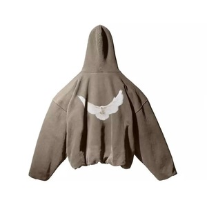 Sweat à capuche pour hommes de haute qualité 6 Dove Print Loose Heavy Knitted Jersey Winter Sweatshirt Pullover Design Inspiré Kanye West - Product Image 2