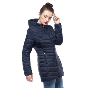 เสื้อแจ็กเก็ตขนเป็ดไนลอนสีทองเสื้อผ้าฤดูหนาวของผู้หญิง - Product Image 3