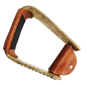 Étriers de selle de cheval Western Étriers de corde à grand angle Couvert Rawhide Heavy Duty Roping Ranch Trail Rodeo Étriers d'équitation - Product Image 5