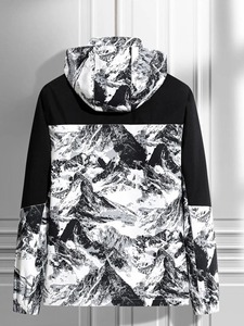 Abrigo de invierno informal para hombre, chaqueta ligera con capucha, resistente al viento, impermeable, multifuncional para actividades al aire libre, senderismo - Product Image 3